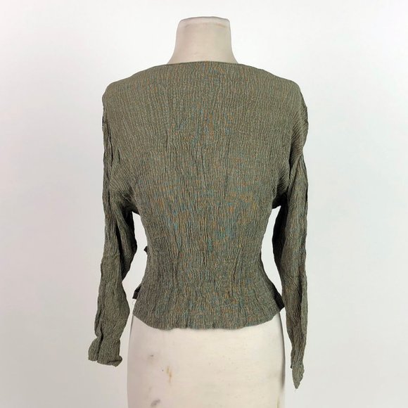 Vintage 90s Arthur Max Small Lagenlook Tunic Plaid - Picture 2 of 5